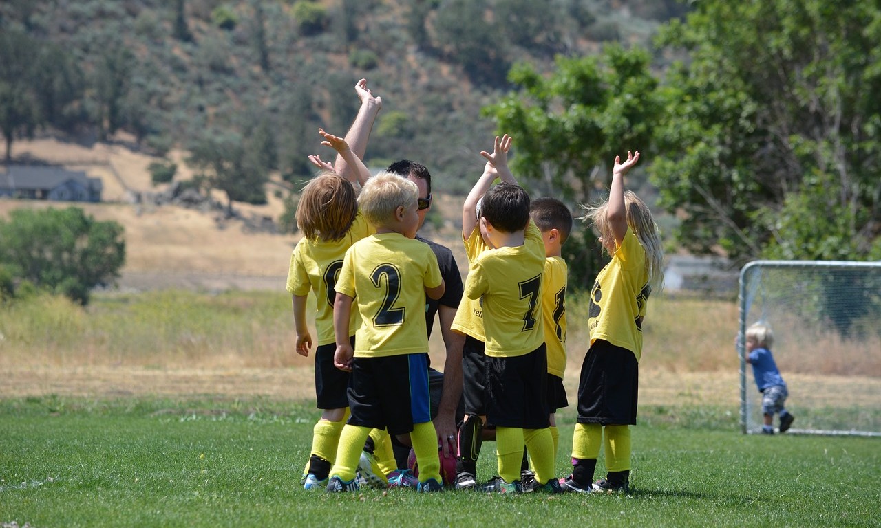 Team of young soccer players.